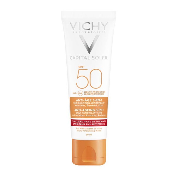 Vichy Capital Soleil 3-in-1 Anti-Wrinkle Cream Spf50, 50ml