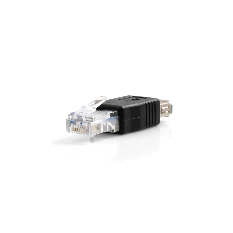 System-S RJ45 Stecker auf USB A Buchse Kupplung Adapter Adapterstecker