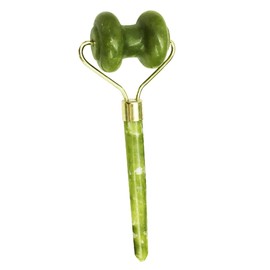Mikinona Natural Jade Stone Face Massager Portable Beauty Roller Facial Massage Tool Skin Care Massager Jade Roller for Aging