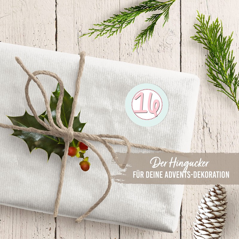 Papierdrachen 24 Advent Calendar Number Stickers – No. 25 –