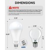300W Equivalent LED Light Bulb, Super Bright 4060 Lumen 5000k