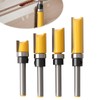 4-Piece Shank Flat Flush Trim Router Bits 1/4 Shank Set,