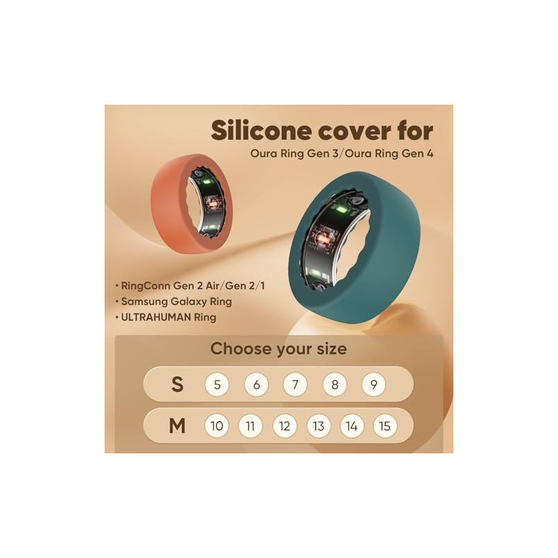 Ultra-Thin Silicone Ring Covers for Oura Ring - 15 Pack