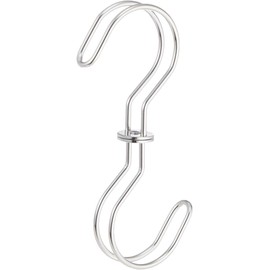 Ooki Seisakusyo S 00566-5 Hook, Laundry Clothing, Stainless Steel, Shoe Dryer, Round with S-Shaped Hook