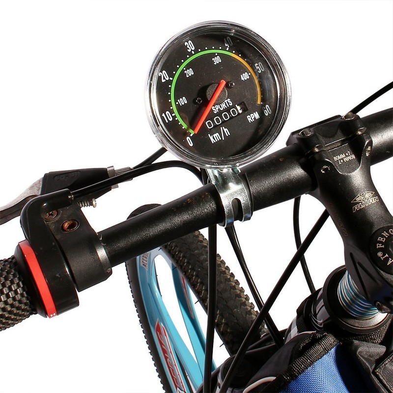 ZJchao New Resettable Analog Bike Speedometer Odometer Black Classic Style
