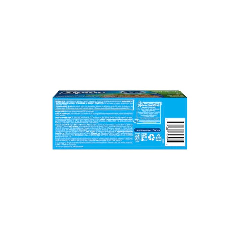 Ziploc Bolsas Herméticas para Sandwich, 100 Bolsas