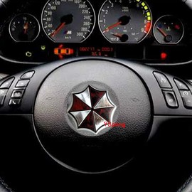 HINSCR Umbrella Corporation Badge Decals Decorative Emblem Metal Stickers for Auto Motorcycles (Style D2-3.35in)