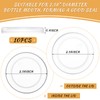 Hoolerry 10 Pcs Yogurt Jar Lids Set 2.64 Inch Clear