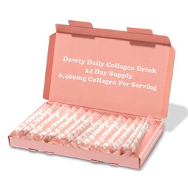 Dewty Collagen Drink - Peach Flavour Daily Collagen Supplements for Women - Individual Collagen Sachets - with Hyaluronic Acid, Biotin & Retinol, Great for Skin, Hair, Nails & Joints (14-Day)
