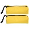 Pack of 2 Small Portable Tool Bag 600D Polyester 25 x 8.5 x 7 cm Tool Kits Storage Bag with Hanging Strap and Zip, Multi-Purpose Wear-Resistant Tool Bag, Yellow