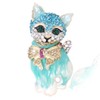 Ever Faith Plump 3D Cat Pet Austrian Crystal Enamel Brooch