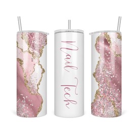 HTDesigns Nail Tech Tumbler - Nail Tech Gift For Woman - Gift For Nail Tech - Funny Nail Tech Tumbler - Nail Tech Birthday Tumbler - Mother's Day - Birthday Gift