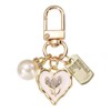 uxcell Heart Keychain Charm for Women, Metal Cute Heart Tulips