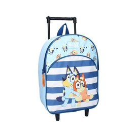mybagstory - Backpack for Kids Trolley - Blue - Kids - School - Nursery - Nursery - Boys - 33cm - Adjustable Straps - Wheels - Gift Idea Bluey - Blue, Kids, Classic, Bluey - Blue, Classic