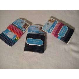 SCUNCI NO DAMAGE HAIR ELASTICS 18 PCS Per Pack - ASSORTED COLORS (3 Pack)