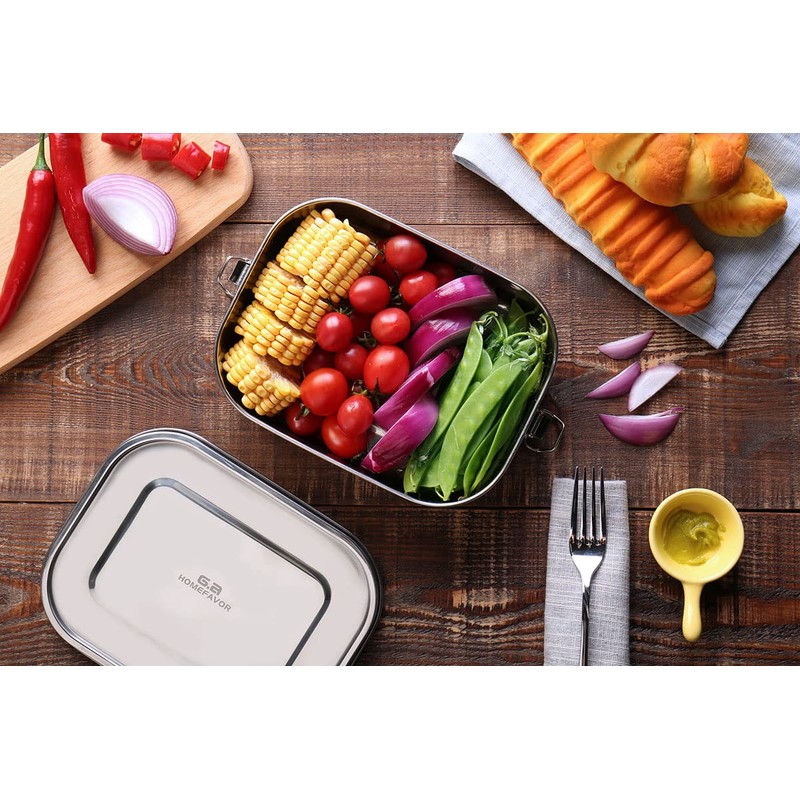 G.a HOMEFAVOR Stainless Steel Bento Lunch Box - Leak-Proof Metal