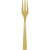 Unique Gold Solid Plastic Forks (18ct) - Durable & Elegant