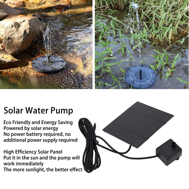 Solar Water Pump Maximum 120cm Head 70cm Height Dry Operation