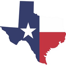 StickerTalk Texas Flag Vinyl Sticker, 13 inches by 13 inches