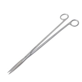 A2Z-Aquascaping Maintenance Tools Accessories,Anti-Rust Stainless Steel Tweezers Scissors Spatula for Aquarium Tank Clean, Fish Tank, Bonsai, Algae Scrapers (12" Scissors - Straight - Silver)