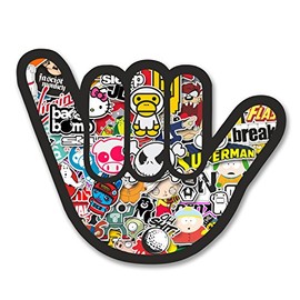 2 x 10cm Sticker Bomb Hand Sticker Bike Helmet Quad Skate Car Laptop Decal #6171 (10cm Wide x 8cm Tall)