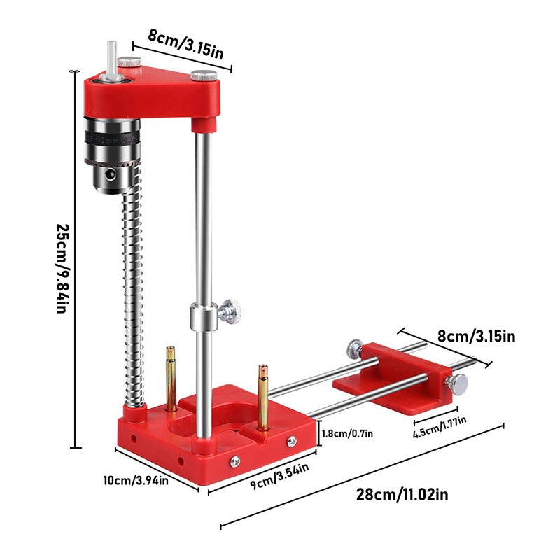 Drill Stand for Drill, Adjustable Drilling Template Guide, Portable Precision