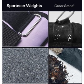 Sportneer Adjustable Ankle Weights Set - 1 Pair (2-10 lbs) Removable Sandbags for Women & Men, Comfortable Neoprene Leg Weights for Walking, Running, Pilates, Yoga, Home Workout & Physical Therapy