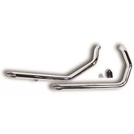TEXAN BIKES Chrome 40" Long, 2" dia. Drag Pipes for Harley FXST 84-99 and FX 84-85
