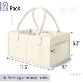 Mr. Pen- Baby Diaper Caddy Organizer, 2 Pack, Beige, Baby Caddy Organizer with Handle, Compact Size, Collapsible & Portable