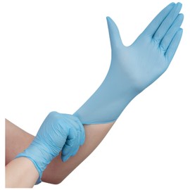 Pack of 100 Nitrile Disposable Gloves Powder-Free Gloves l