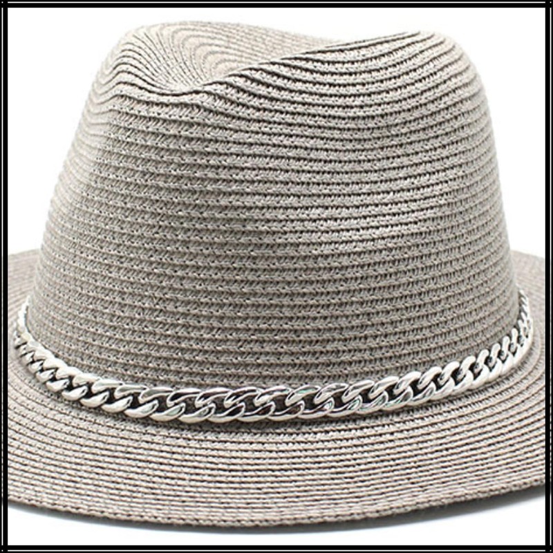 White Fang CZ184 Hat, Medium Folding Hat, Straw Brim Hat,