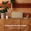 TRENBADER Retro Bluetooth Speaker, Wireless Speaker Walnut Wooden Am/Fm Radio