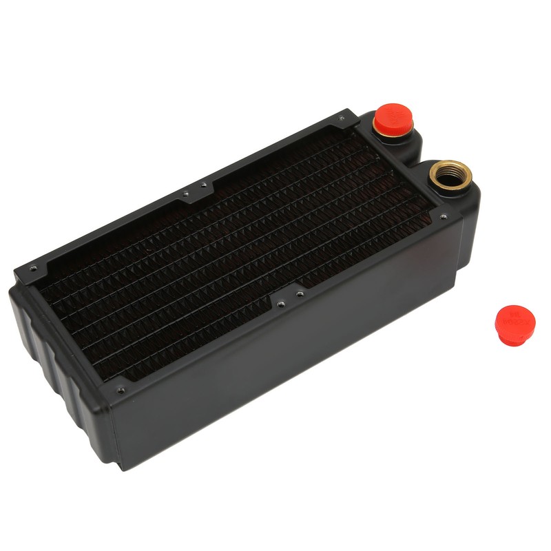 Cooling Radiator Double Layers 8 Pipes G1/4 Thread Double Fans