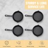 Cptoion 4 Pack Cast Iron Skillet, Small