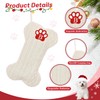 Dog Stocking with Initials，Bone Christmas Stocking with Letters,Large Knit Embroidered