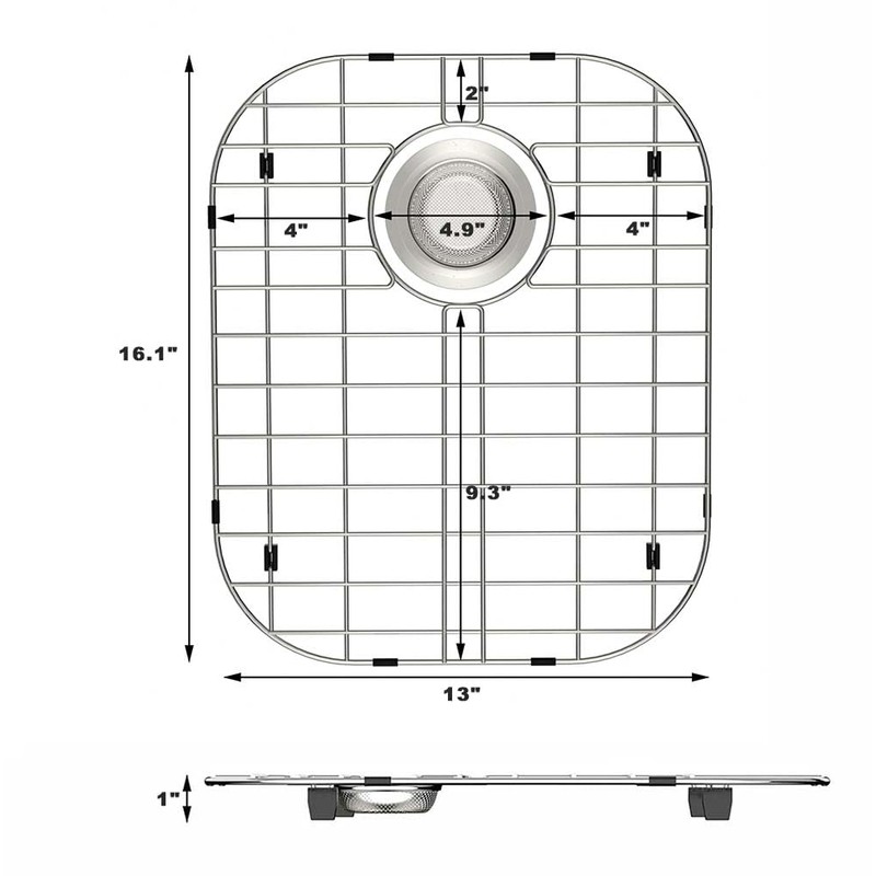 Kitchen Sink Bottom Grid Protector 304 Stainless Steel Sink Grate