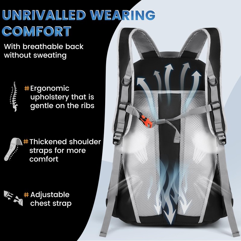 40L Hiking Backpack Waterproof Packable Camping Backpack Lightweight Outdoor Sport
