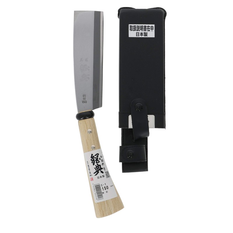 五十嵐刃物工業 鋼典 鋼付 鞘鉈 150mm C-1 シルバー