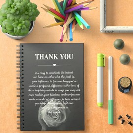 Lhbfsaz Thank you,Funny Blank Spiral Notebook, Funny Thank You Gift For Male And Female Colleagues, Boss, Thanksgiving Gift For Employees, Thanksgiving Gift For Teachers And Pastors