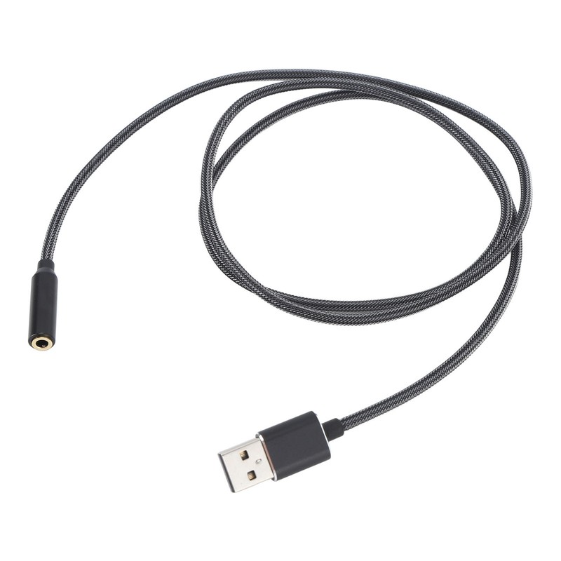 USB Sound Card USB to 3.5mm Jack Sound Adapter External