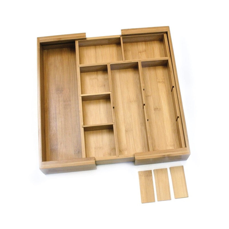 Lipper International 8882 Bamboo Wood Expandable to 18-3/4" Flatware Drawer