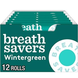 BREATH SAVERS Wintergreen Sugar Free Breath Mints Rolls, 0.75 oz (24 Count)