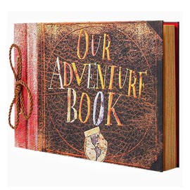 Our Adventure Book, Photo Album Scrapbooking DIY Photo Album 10.24 x 7.09 inch Memory Book with Travel Album, Valentine's Day Gift Couple Gifts for Men Couple Boyfriend Gifts Anniversary, Christmas