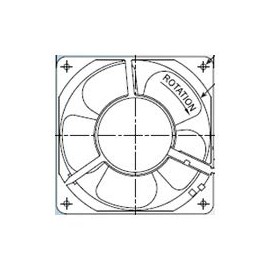 Mechatronics - UF12A12-STHR - AC Axial Fan - 115VAC: Square; 120x120x38mm; 106.0 CFMN; Sleeve; 46.0dB(A); 2 Terminals; 12.00W (1 Item)