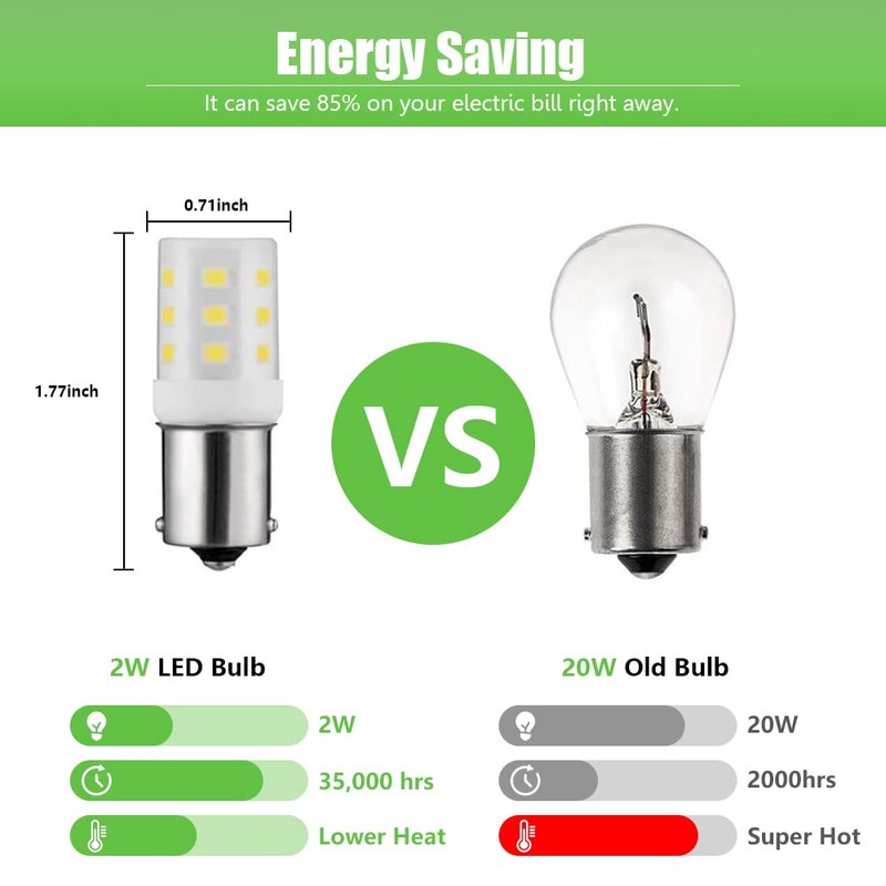 Makergroup 1156 1141 LED Light Bulbs, Weatherproof BA15S S8 SC