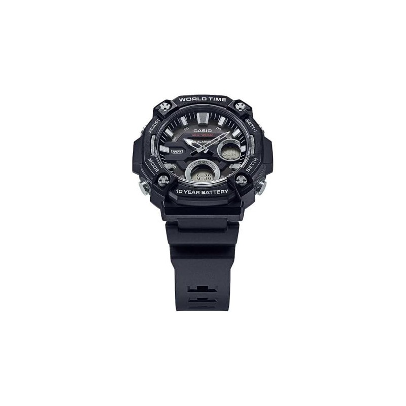Casio Watch AEQ-120W-1AVEF, black, Stripes