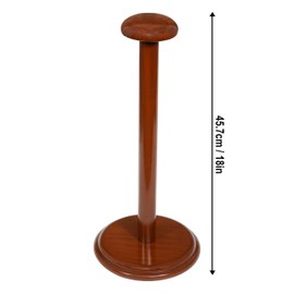 Lord of Battles Wooden Helmet Stand for Medieval, Viking, Knight, or Roman Armor Display – Durable Handcrafted Wood Pedestal for Helmets, Hats and Collectibles