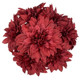 Lacomfy Artificial Dahlias Flowers 7 Heads Faux Dahlia Flowers Fake Flowers Spring Silk Flowers Bouquet for Wedding Party Flower Arrangement Table Centerpiece DIY Home Decoration,1 Pack,Pink