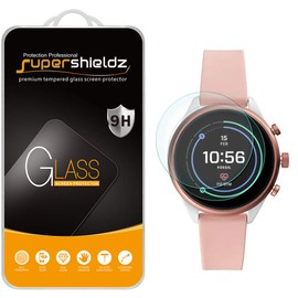 Supershieldz (2 Pack) Designed for Fossil Sport Smartwatch 41mm (Gen 4) Tempered Glass Screen Protector, Anti Scratch, Bubble Free