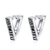 AOBOCO Viking Earrings for Men Hoops Sterling Silver Triangle Huggie